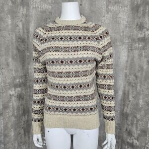 Vintage McGregor S Wool Blend Fair Isle Eclectic Grandpa Sweater Ski Winter